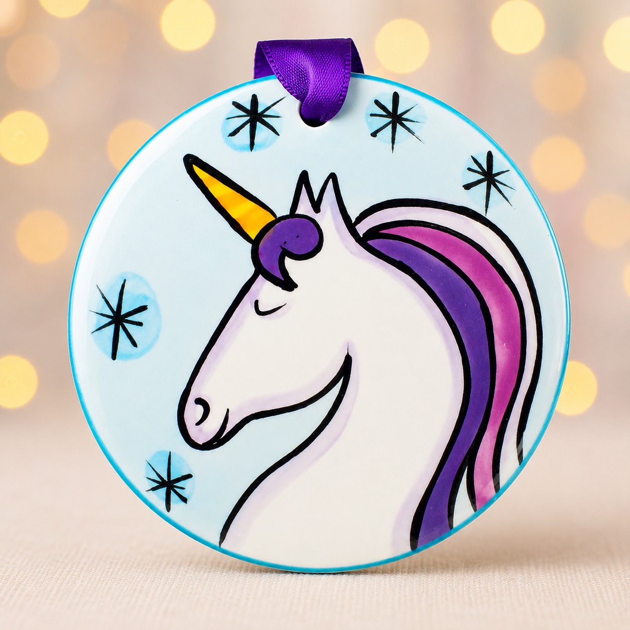 Unicorn Flat Ornament